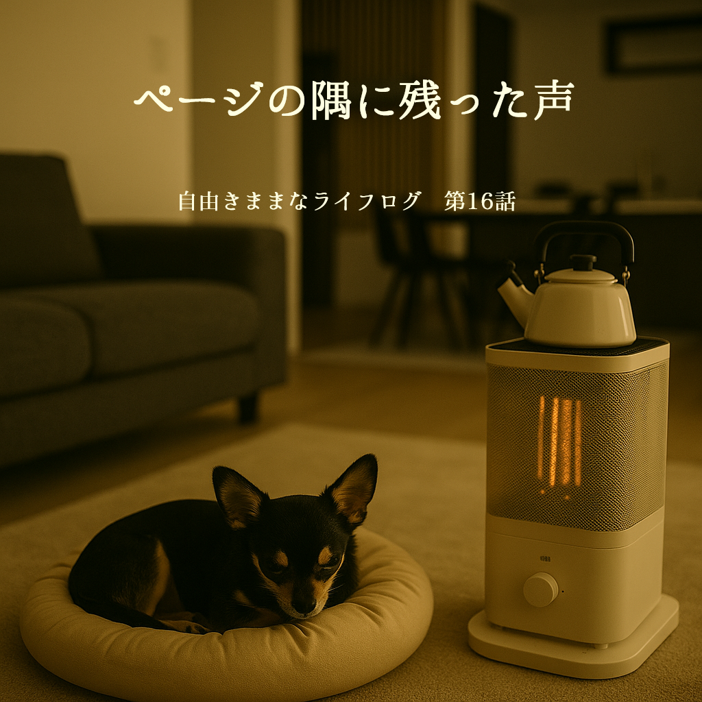 ノートとストーブの灯りのそばで眠るオペラの冬の夜の風景