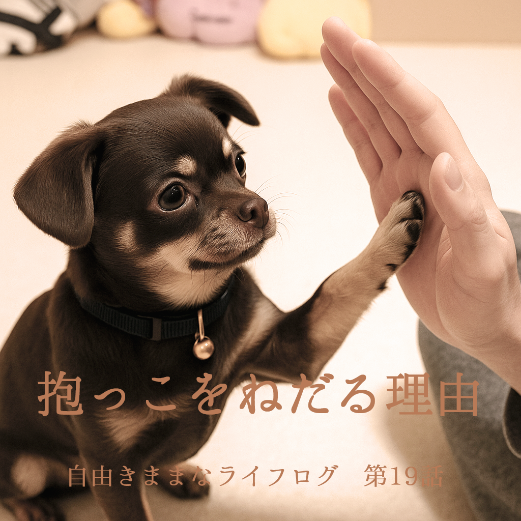 窓辺に座り、外を静かに見つめるチョコレートタンのチワワ・オペラの横顔