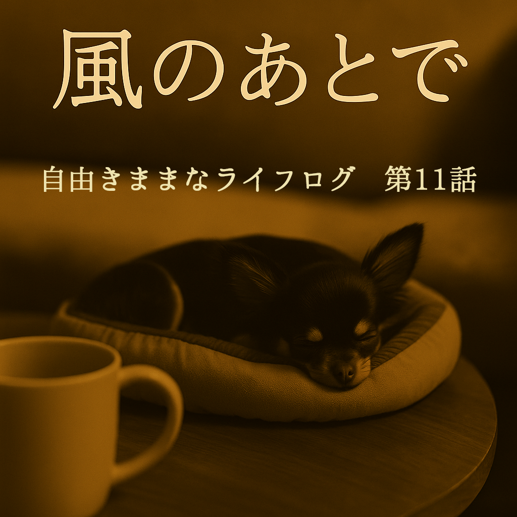 朝の光の中、湯気の向こうで丸く眠るオペラ