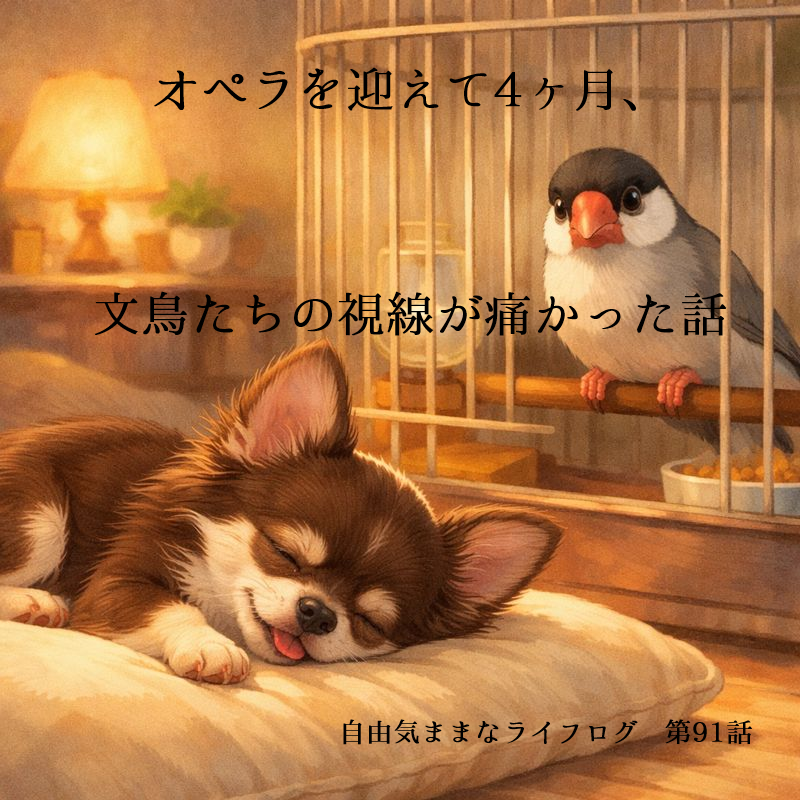 オペラを迎えて4ヶ月、先住の文鳥たちの視線が痛く感じた日常のアイキャッチ画像