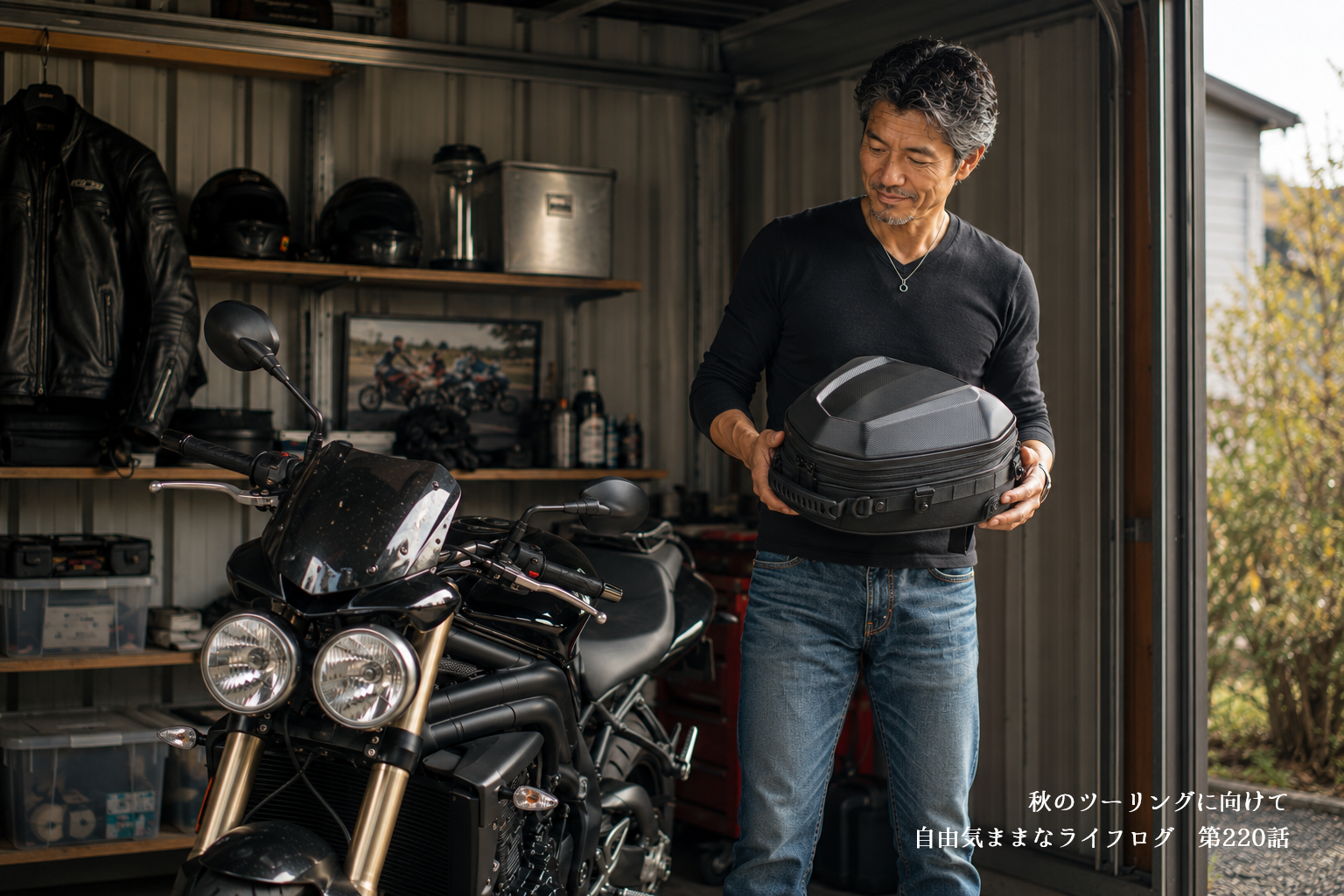 秋のツーリングに向けてシートバッグを購入したスピードトリプル1050オーナー