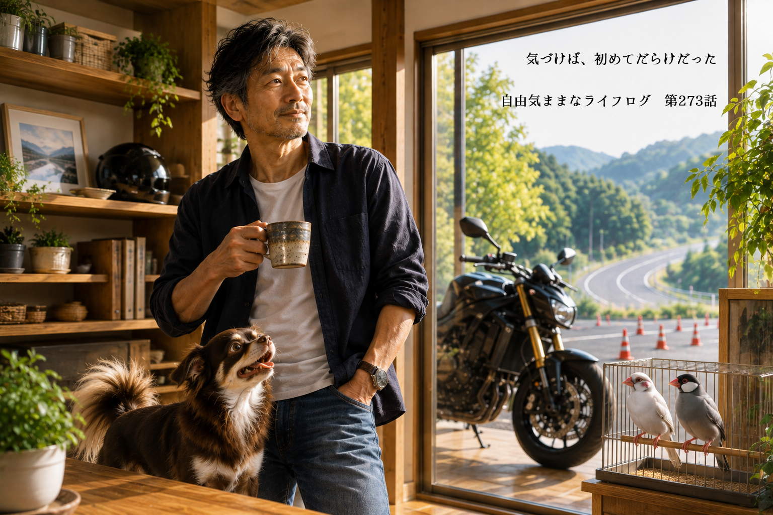 新居でオペラや大型バイクとの日々を振り返り、日常にある人生初の経験へ気づく59歳の男性